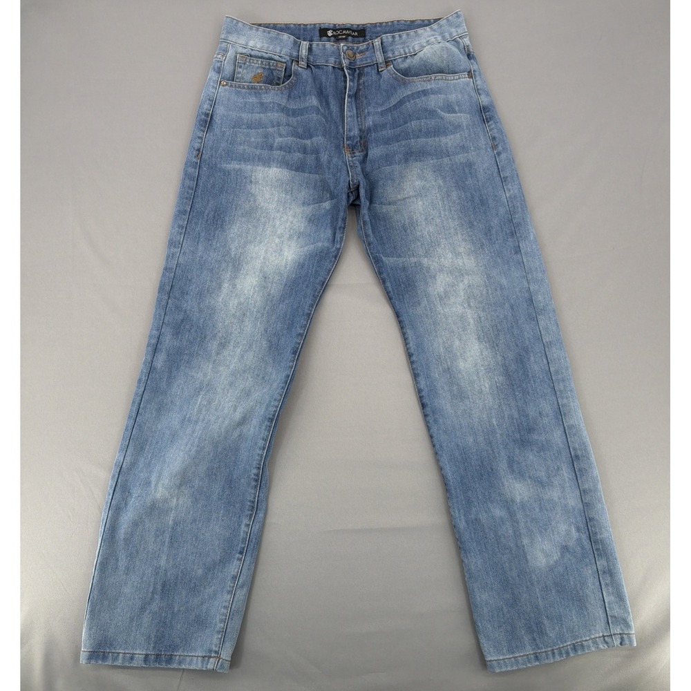 Rocawear Jeans Mens 34x30 Light Wash Straight Leg Denim Y2K Hip Hop